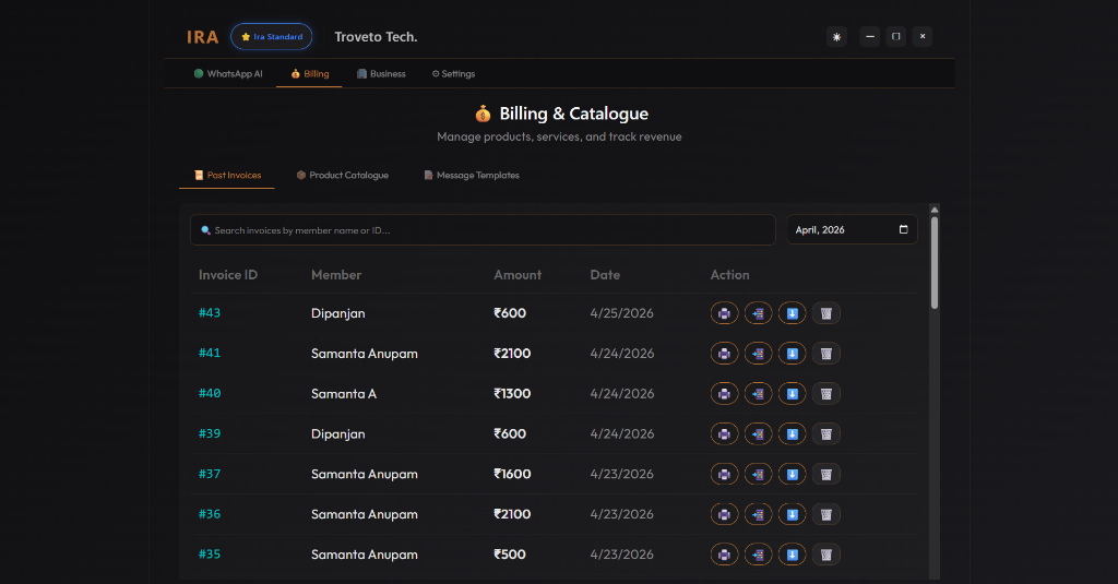 Ira AI Professional Invoicing and Financial Management